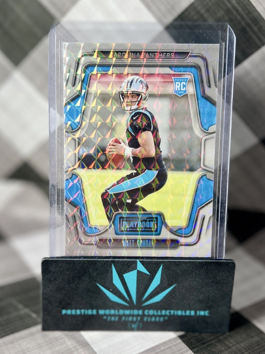 Matt Corral 2022 Panini Playbook Blue Mosaic Holo Rookie #102 CAR Panthers RC