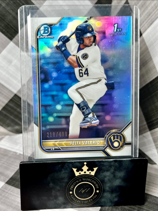 Felix Valerio 2022 Bowman Chrome Prospects /499 #BCP-128 - Brewers