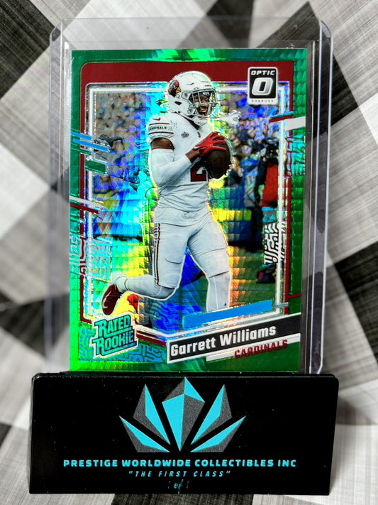 Garrett Williams 2023 Donruss Optic Rated Rookie Green Hyper #203 Cardinals RC