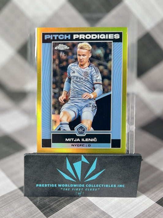 Mitja Ilenic 2023 Topps Chrome MLS Gold Pitch Prodigies Rookie /50 #90 NYCFC RC