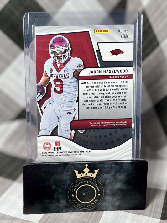 Jadon Haselwood 2023 Chronicles Revolution Draft Picks Astro Rookie #59 ARK PHI