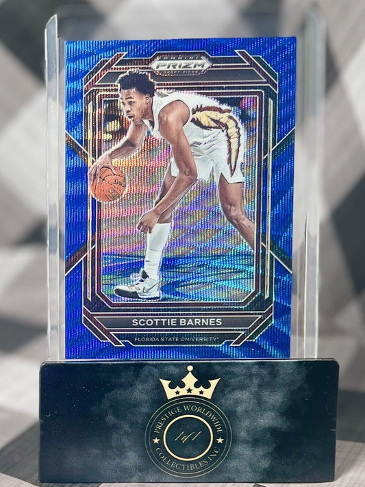 Scottie Barnes 2023 Panini Prizm Draft Picks Blue Wave /249 #62 Toronto Raptors