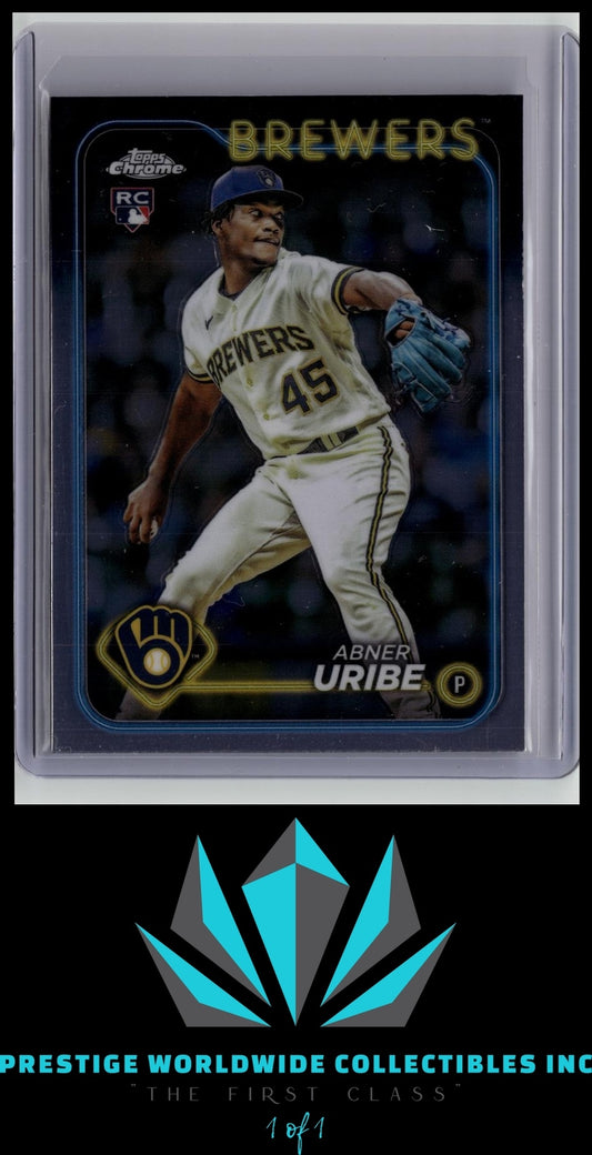 Abner Uribe 2024 Topps Chrome Rookie #276 Milwaukee Brewers Rookie