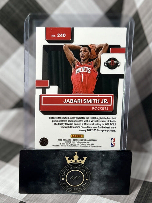 JABARI SMITH JR 2022-23 DONRUSS OPTIC RATED ROOKIE BASE #240 HOUSTON ROCKETS RC