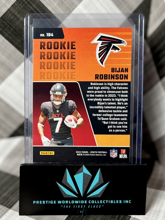 Bijan Robinson 2023 Panini Zenith Base Rookie #104 Atlanta Falcons RC