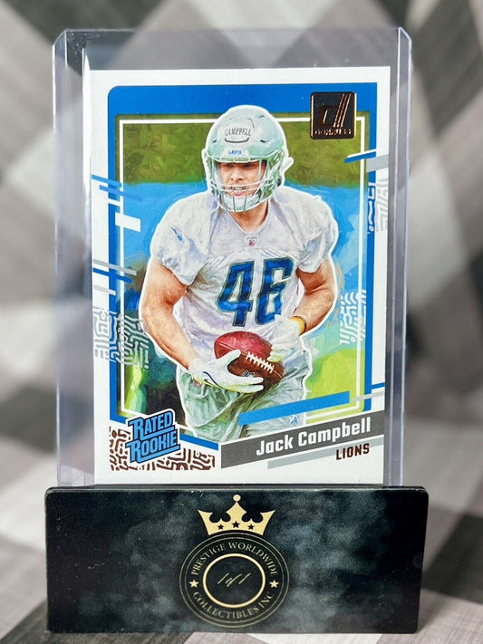 Jack Campbell 2023 Donruss Bronze Rated Rookie Canvas #49 Detroit Lions RC
