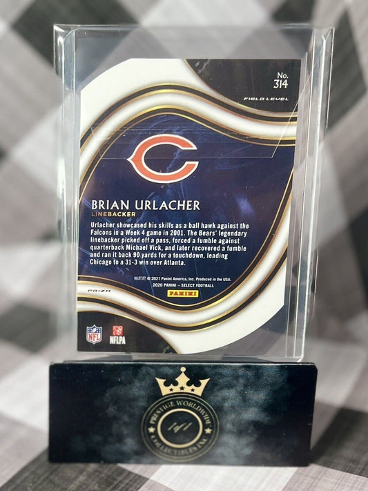 Brian Urlacher 2020 Select Prizm Field Level Orange Die-Cut #314 Chicago Bears