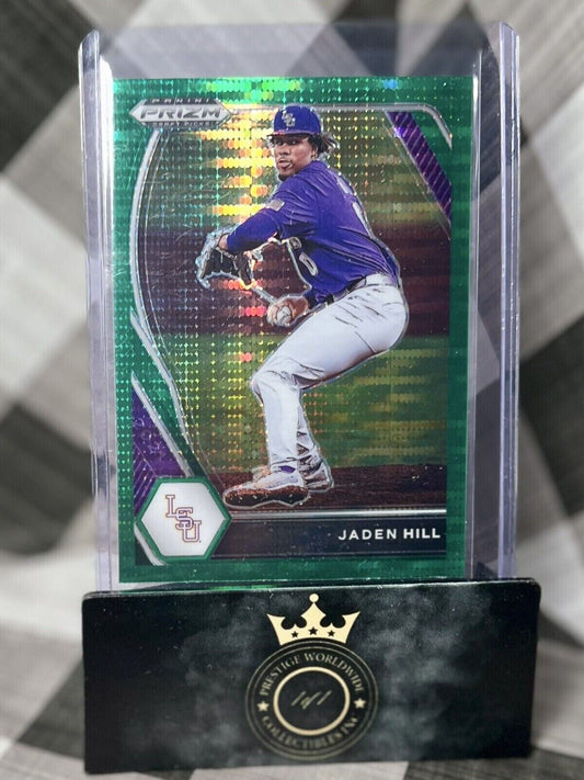 JADEN HILL 2021 Prizm Draft Picks GREEN PULSAR Rookie #PDP44 - Rockies RC & LSU