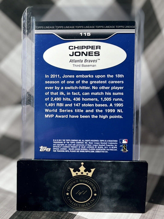 Chipper Jones 2011 Topps Lineage Diamond Anniversary Holo #115 ATL Braves HOF