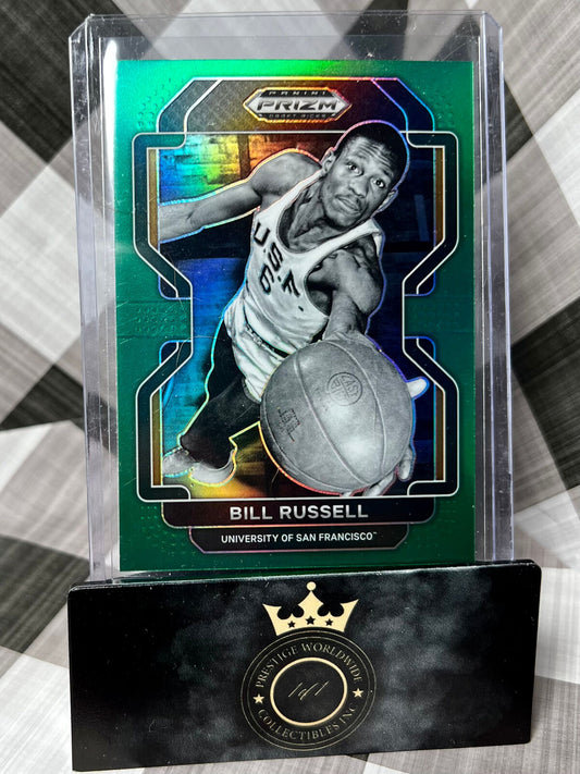 Bill Russell 2022 Prizm Draft Picks Green Refractor #4