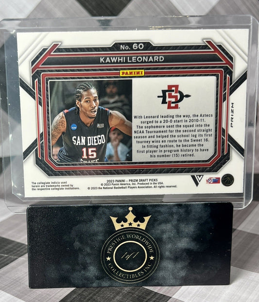 Kawhi Leonard 2023 Panini Prizm Draft Picks Green Variation #60 Clippers Aztecs
