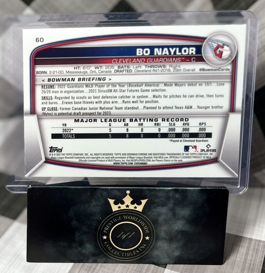 Bo Naylor 2023 Bowman Chrome Rookie Mega Mojo Refractor #60 Cleveland Guardians