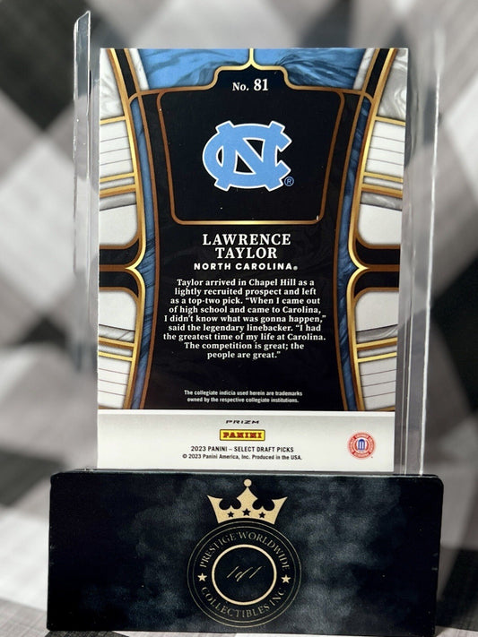 Lawrence Taylor 2023 Select Draft Picks Red Laser Prizm #184 Tar Heels/Giants 🔥