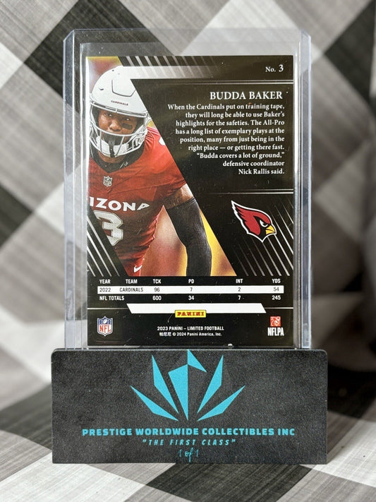 Budda Baker 2023 Panini Limited Gold Spotlight /99 #3 Arizona Cardinals