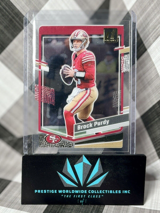 Brock Purdy 2023 Donruss Clearly Gold Foil #43 San Francisco 49ers