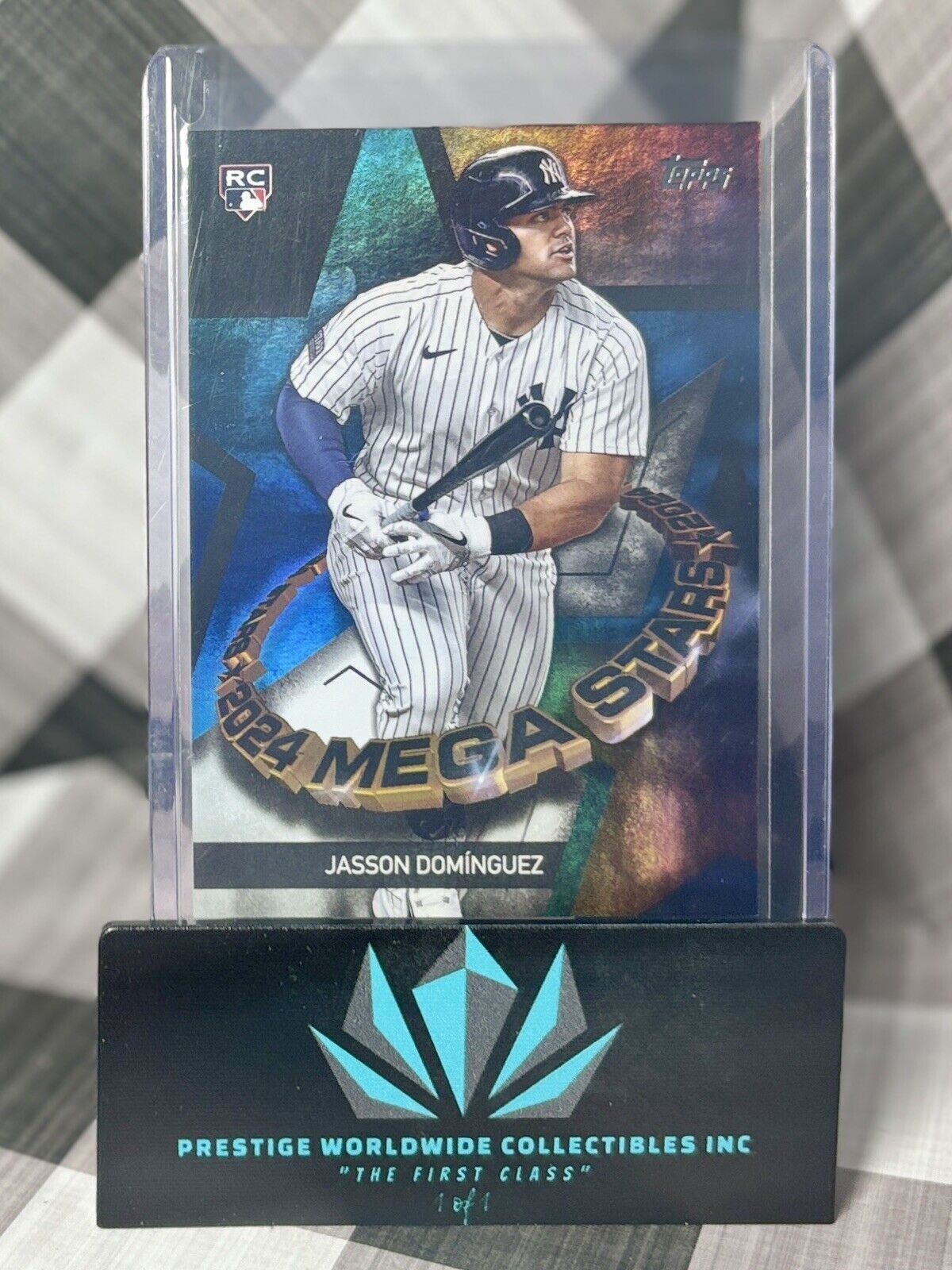 Jasson Dominguez 2024 Topps Series 2 Mega Stars SSP Rookie #TMS2-7 NY Yankees RC