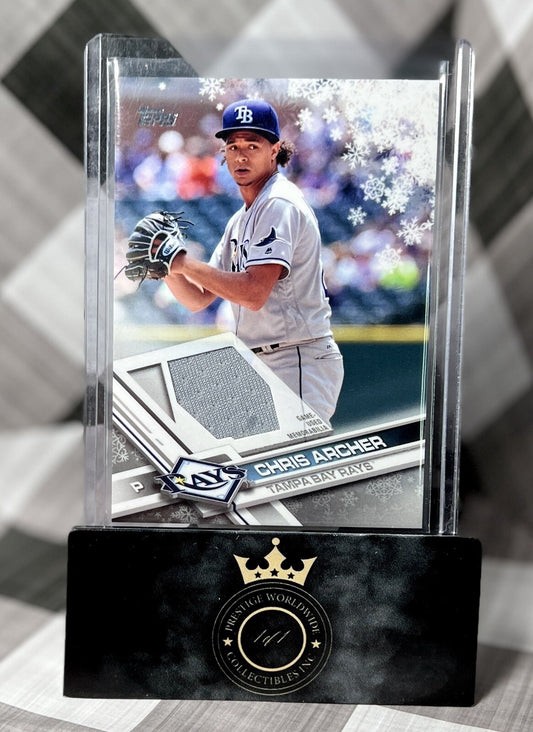 Chris Archer 2017 Topps Walmart Holiday Grey Patch Relic #R-CA Twins & Rays