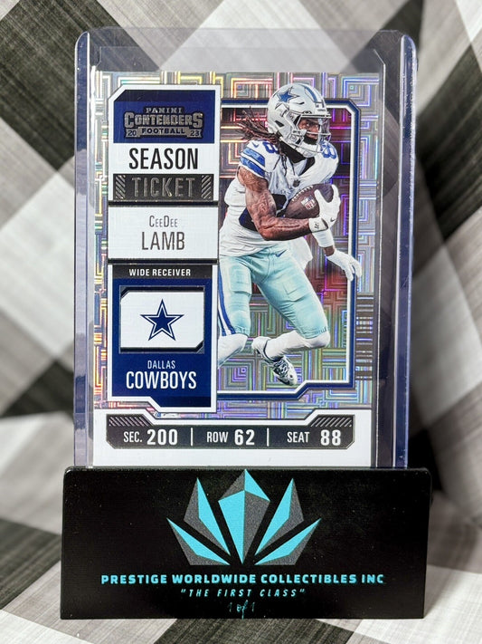 CeeDee Lamb 2023 Panini Contenders Season Ticket Silver Mojo #27 Dallas Cowboys