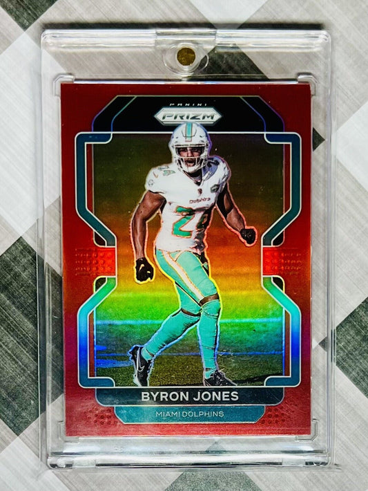 Byron Jones 2021 Red Prizm SSP Dolphins Rookie Panini Retail SP #110 - CASE HIT!