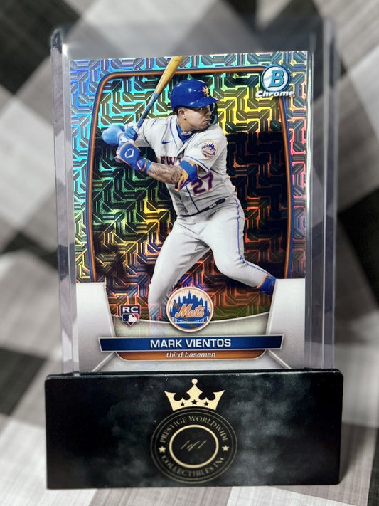 Mark Vientos 2023 Bowman Chrome Mega Box Mojo Refractor Rookie #55 NY Mets RC