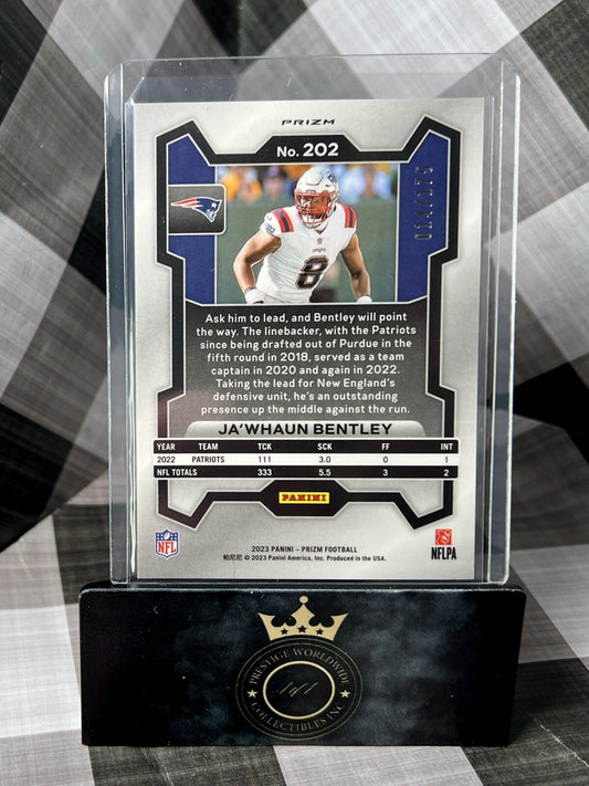 Jaâ€™Whuan Bentley 2023 Prizm Green Hyper /175 #202 New England Patriots SP