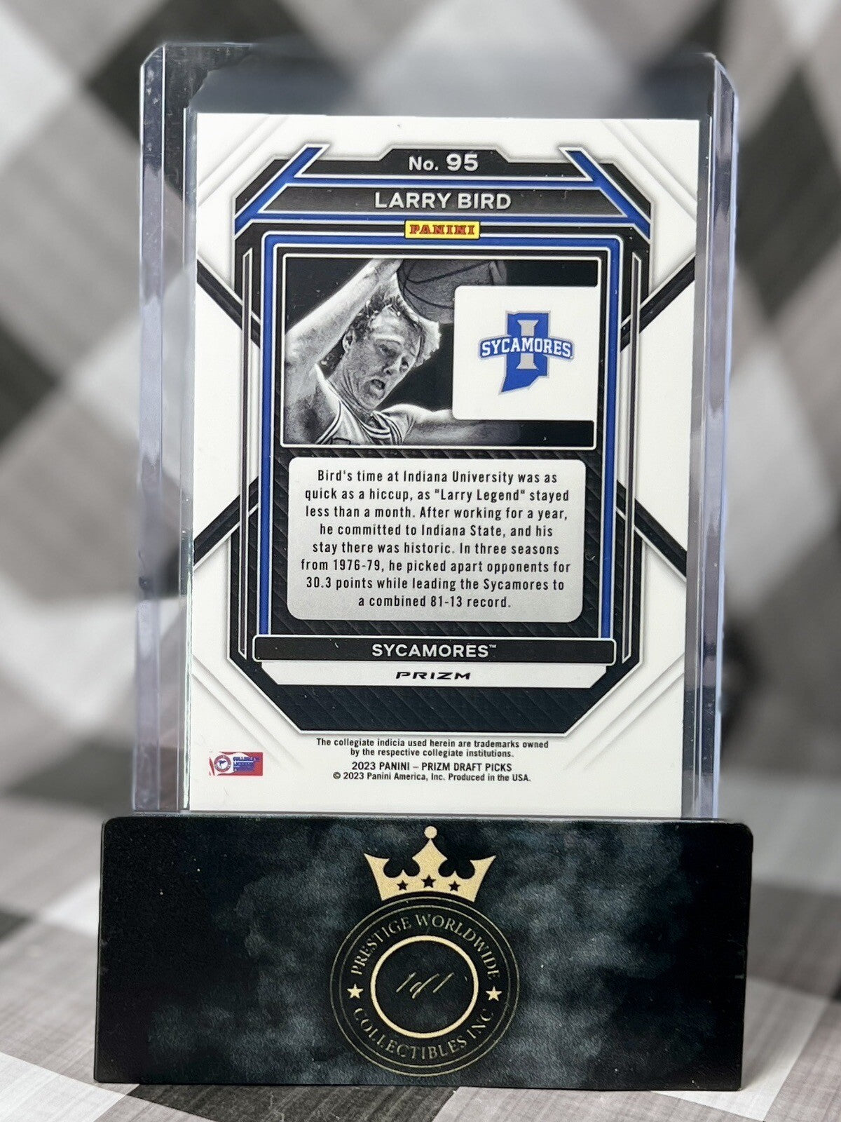Larry Bird 2023 Prizm Draft Picks Green Refractor #95 Boston Celtics HOF