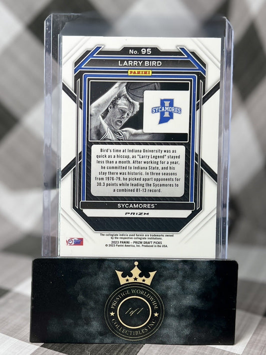 Larry Bird 2023 Prizm Draft Picks Green Refractor #95 Boston Celtics HOF