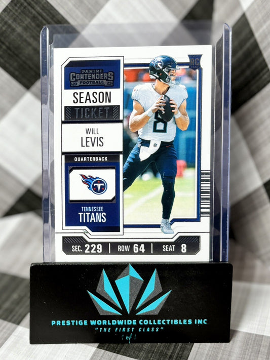 Will Levis 2023 Panini Contenders Rookie Season Ticket #97 Tennessee Titans RC