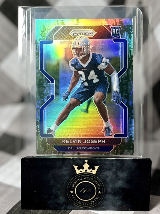 Kelvin Joseph 2021 Panini Prizm Rookie Camo Prizm /15 #385 Dallas Cowboys