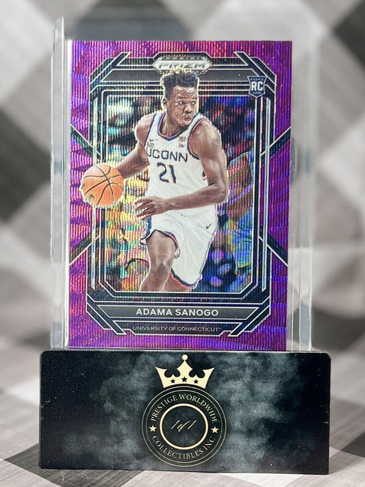 Adama Sanogo 2023-24 Prizm Draft Picks Purple Wave #8 UCONN & Chicago Bulls