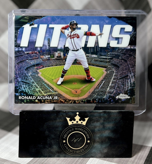 Ronald Acuna Jr. 2023 Topps Chrome TITANS Holo Insert #CT-5 Atlanta Braves Star