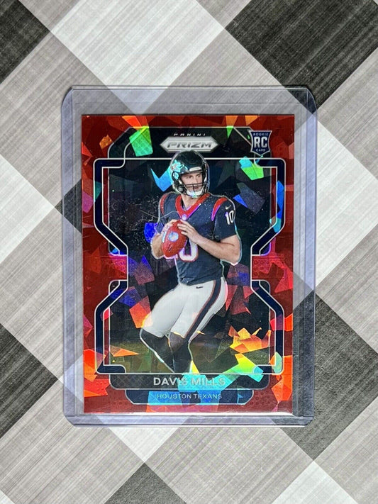 📈DAVIS MILLS 2021 Panini Prizm RED CRACKED ICE Rookie 352 Houston Texans RC📈
