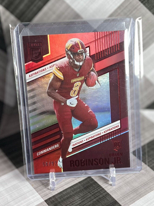 Brian Robinson Jr. 2022 Elite Aspirations Red RC /92 #112 - Redskins Alabama SP