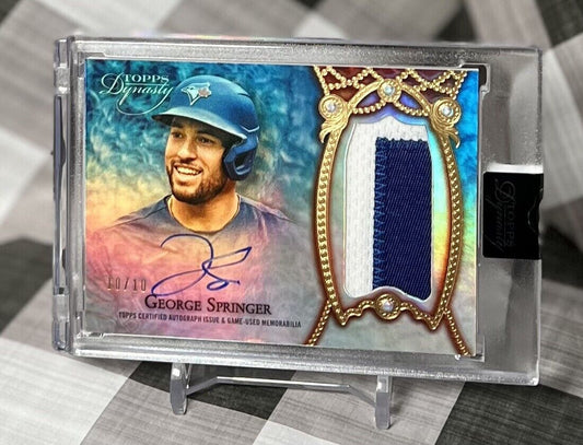 George Springer 2022 Topps Dynasty Auto 10/10 BOOKEND #DAP-GS4 Toronto Blue Jays