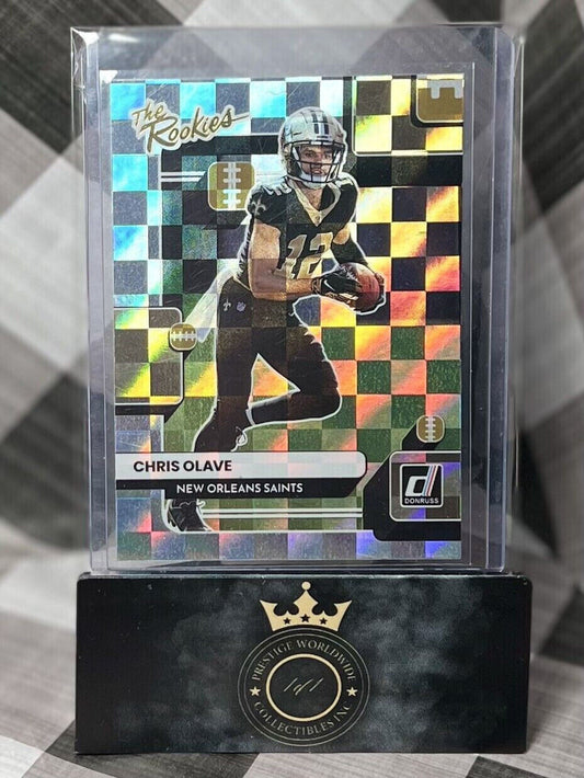 Chris Olave 2022 Panini Donruss Football The Rookies #TR-9 New Orleans Saints RC