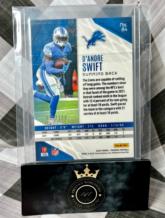 D’Andre Swift 2022 Phoenix Teal /150 #84 - DET Lions