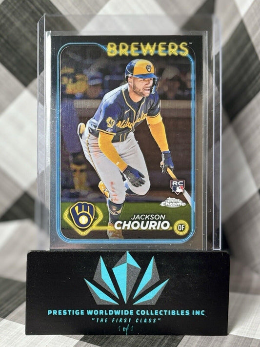 Jackson Chourio 2024 Topps Chrome Base Rookie #161 Milwaukee Brewers RC