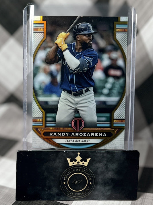 Randy Arozarena 2023 Topps Tribute Gold Parallel /75 #85 Tampa Bay Rays