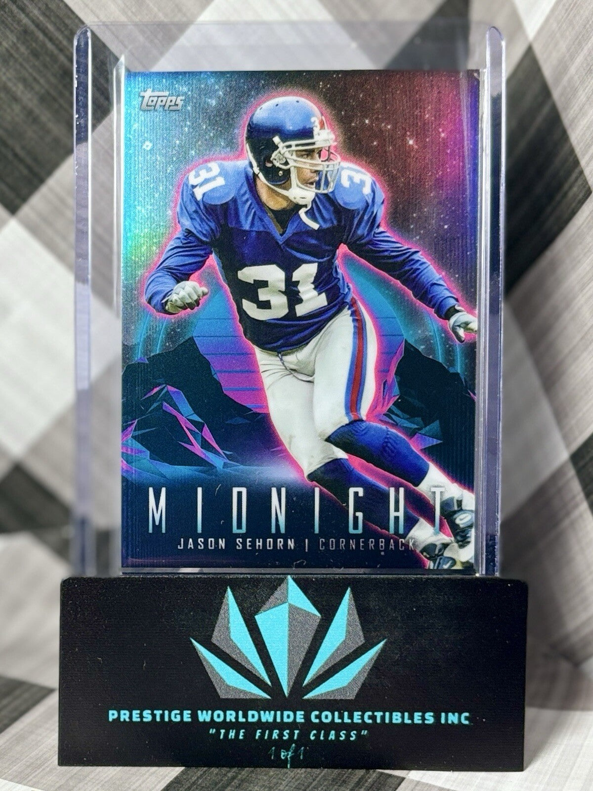 Jason Sehorn 2023 Topps Composite Midnight Refractor #333 New York Giants