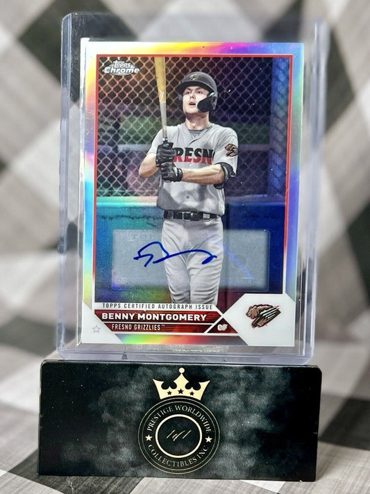Benny Montgomery 2023 Topps Pro Debut Chrome Refractor Auto /99 #PDC-162 Rockies