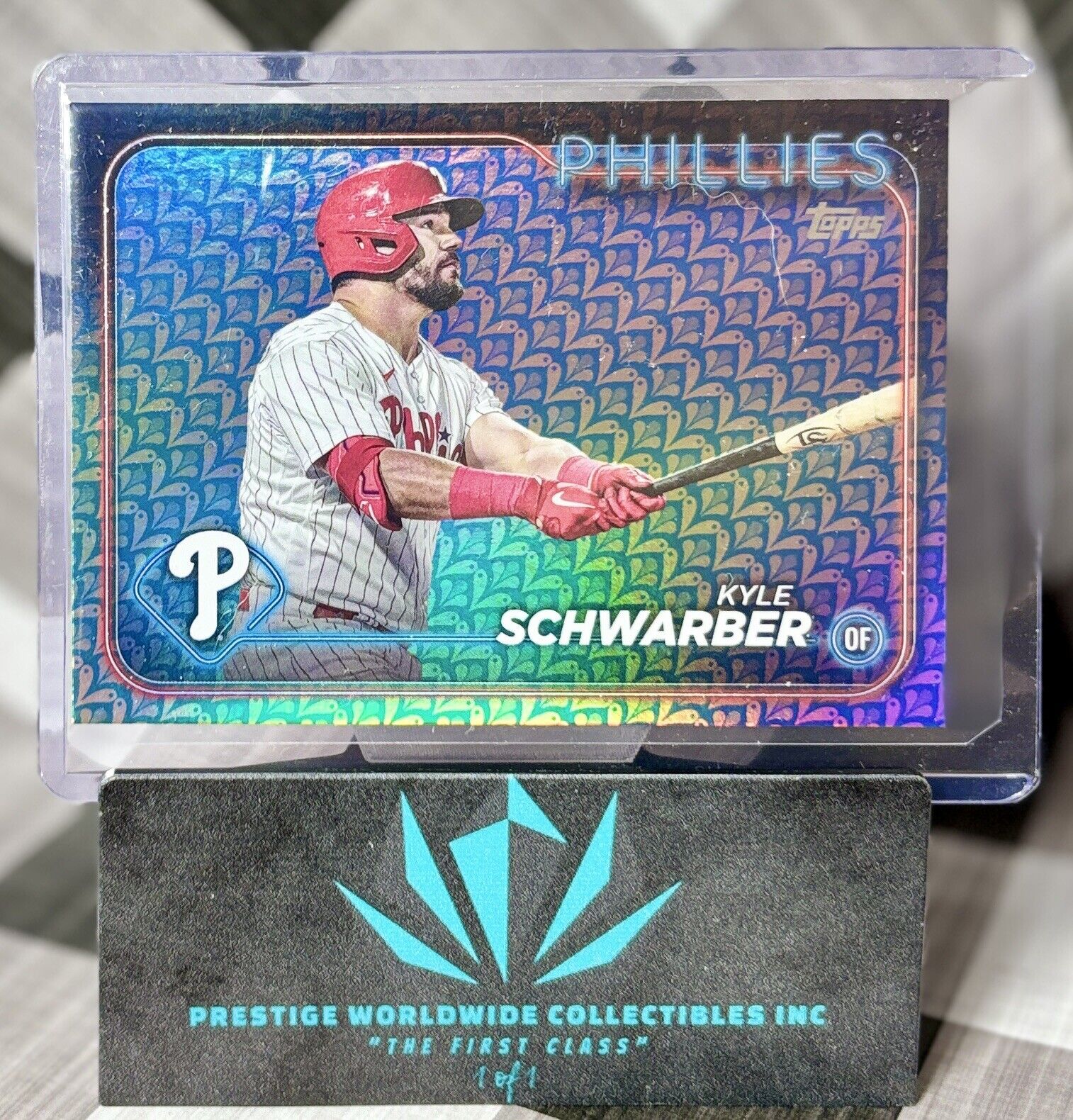 Kyle Schwarber 2024 Topps Series 1 Easter Foil SP #136 Philadelphia Phillies