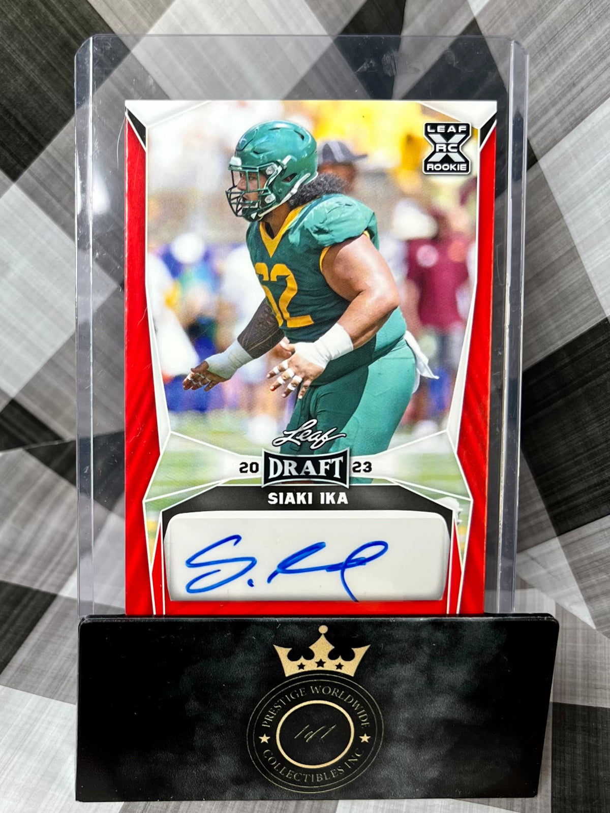 Siaki Ika 2023 Leaf Draft Red Rookie Auto #BA-SI1