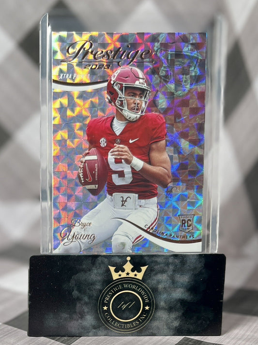 Bryce Young 2023 Prestige Xtra Points Hyper Rookie SP #311 Carolina Panthers RC