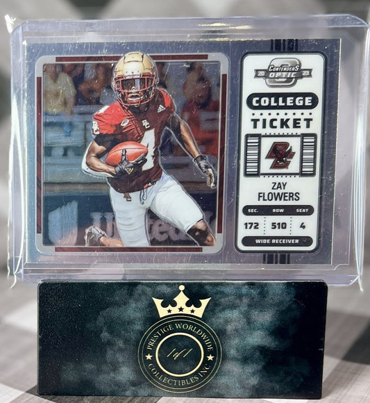 Zay Flowers 2023 Chronicles Draft Picks Contenders Optic Silver Rookie #12 BAL