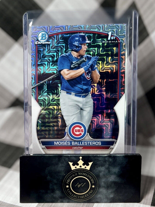 Moises Ballesteros 2023 Bowman Chrome 1st Prospect Mojo Refractor #BCP-11 Cubs