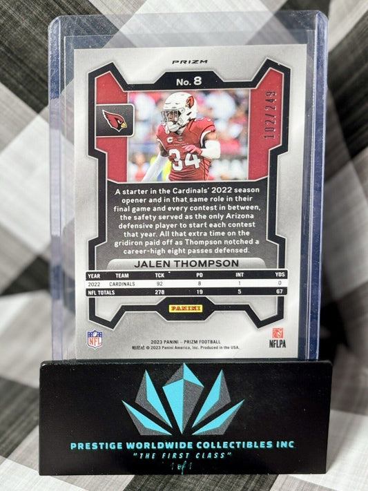 Jalen Thompson 2023 Panini Prizm Orange Prizm /249 #8 Arizona Cardinals