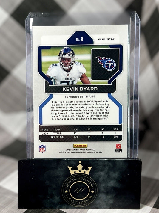 Kevin Byard 2021 Panini Prizm Black & White Checkerboard #8 TEN Titans SSP
