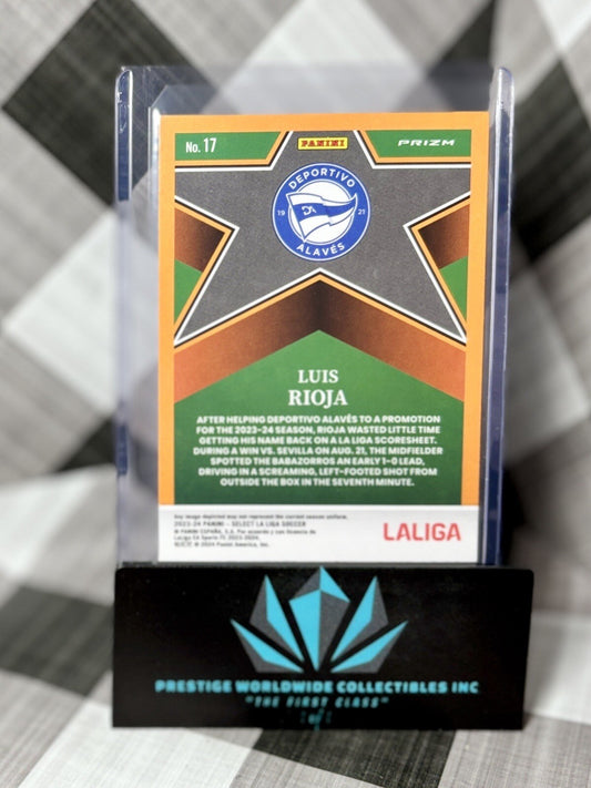 Luis Rioja 2023-24 Panini Select La Liga Stars Silver #17 Deportivo Alaves