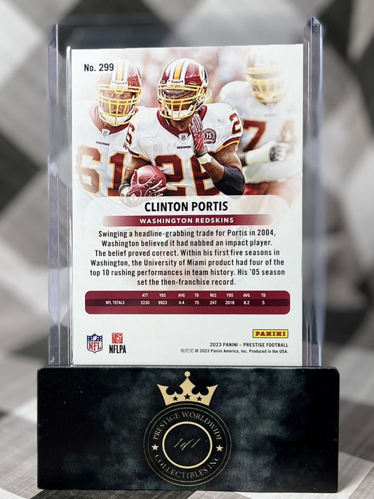 Clinton Portis 2023 Prestige Xtra Points Premium Pink Last Print /25 #299 Wash