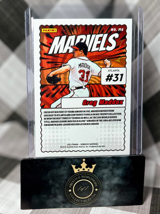 Greg Maddux 2023 Donruss Pink Fireworks Marvels #M6